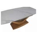 Стол обеденный SIGNAL DOLCE Ceramic Statuario Venato белый/дуб 180-240/95